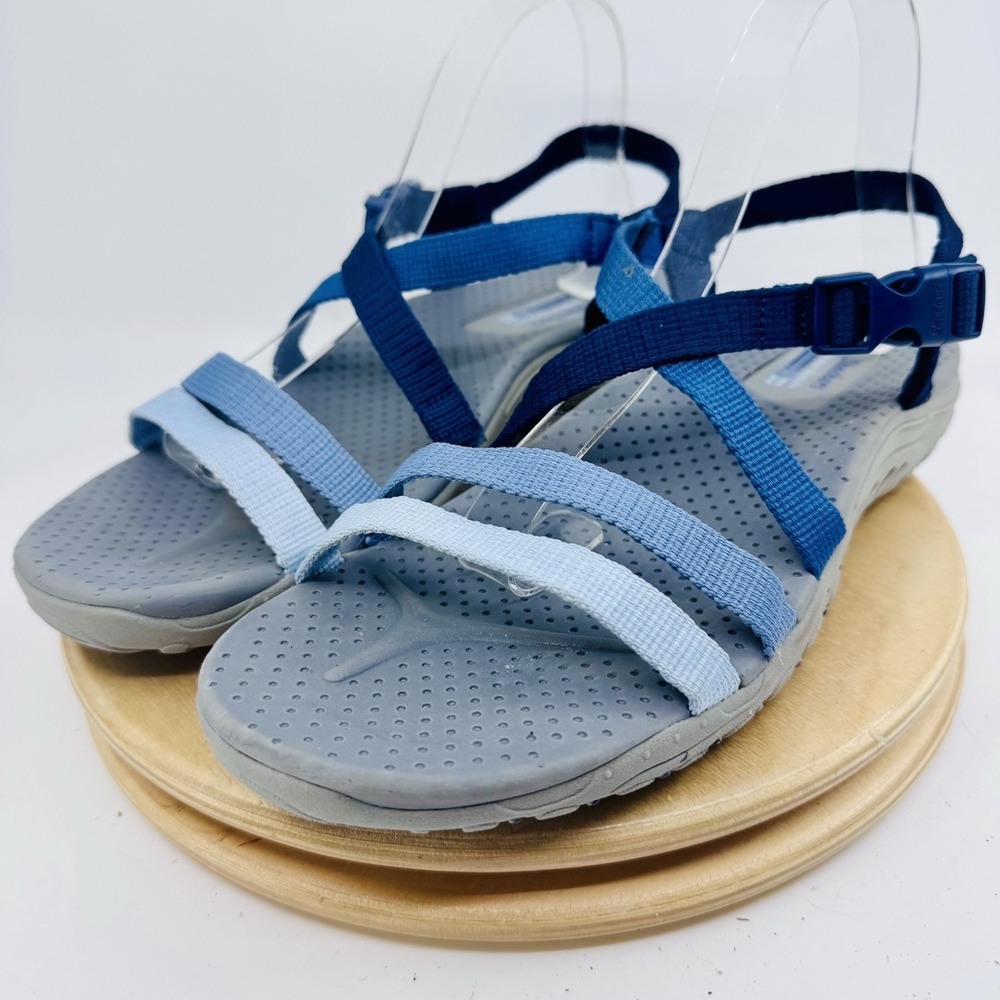 Skechers Reggae On The Coast Shoes Women’s 11 Navy Blue Strappy Sandals